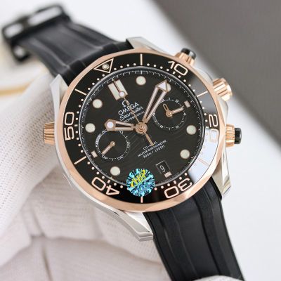 TVS Factory Omega Seamaster 300m 44mm Chronograph 9900 Movement Ceramic Bezel Men Watch